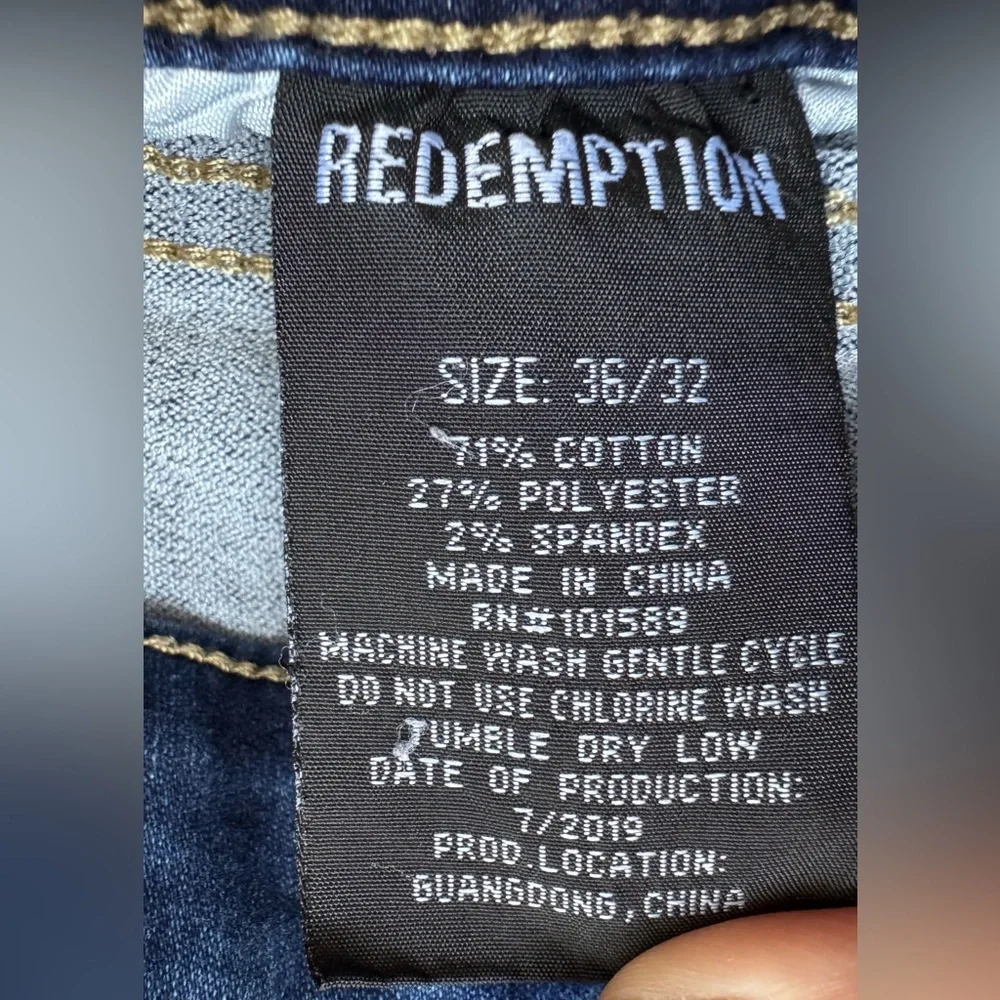 Redemption Men's Blue Denim Jeans
